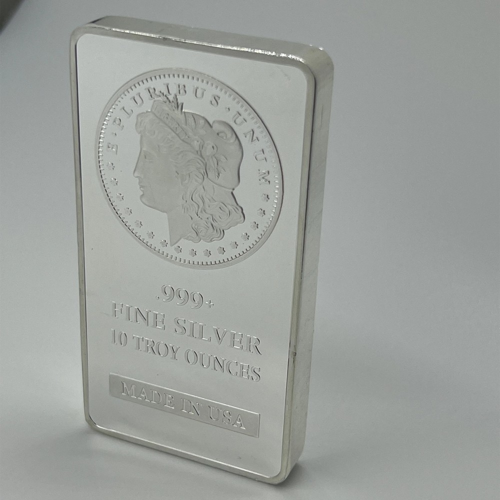 10 Oz Silver Plated Collectible Bar Non Magnetic Bullion Style Souvenir