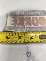 Vintage Burke Fishing Lures Patch Red White And Blue Colors Outdoors