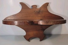 VTG Antique Wood Victorian Edwardian Crescent Moon Unique 18″ x 8″ x 12″