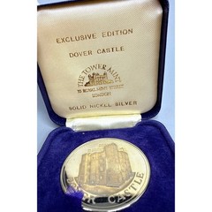 Tower Mint Windsor Castle Dover Castle Solid Nickel Silver Medallions-2 1984