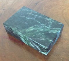 Green Marble Stone Rectangular Display Stand or Base Paperweight