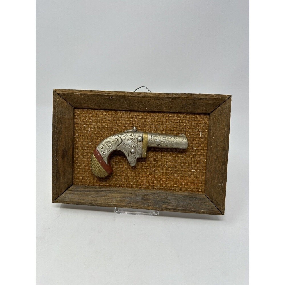 Vintage Framed 3D Pistol Gun – Made In Japan – See Pics