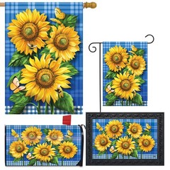Briarwood Lane Blue Sunflowers Summer Design Collection 30×18