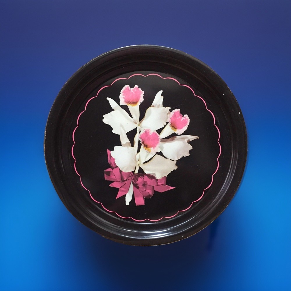 Multiple Available Vintage Floral TOLEWARE Tole METAL TRAY 12”