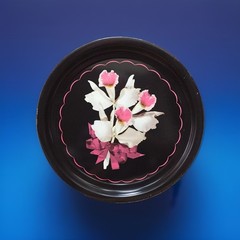Multiple Available Vintage Floral TOLEWARE Tole METAL TRAY 12”