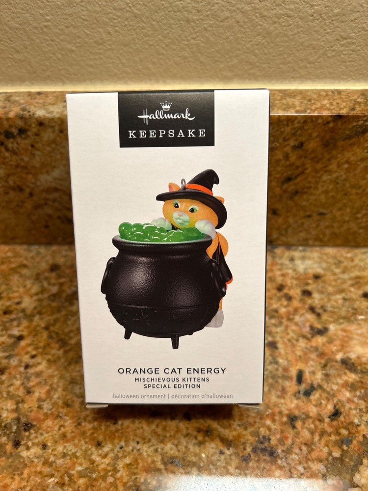 2026 HALLMARK – ORANGE CAT ENERGY – HALLOWEEN KEEPSAKE – MISCHEVIOUS KITTENS