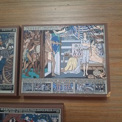 Lot 5 The Cat’s Meow Village Violet Oakley PA Capitol Murals Wood Art Blocks