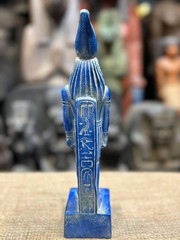 Ancient Egyptian Horus Falcon Statue Rare Lapis Lazuli Pharaonic Figurine BC