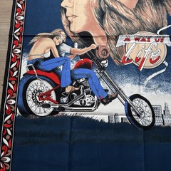 Vintage 80s David Mann A Way Of Life Wall Tapestry Easy Rider Biker Motorcycle