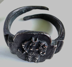 300 BC Ancient Greek Silver Ring Selene the goddess and personification of Moon