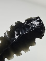 Black Obsidian Style Hand Knapped Arrowhead Point 2.5 In Authenticity Unknown