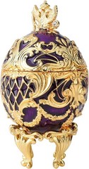 Faberge Egg Trinket Boxes Classic Enamel Hand-Painted Vintage Ornaments Metal…