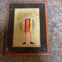 (8) Very Rare Italian Artisan Antiqued Florentine Plaques Size Approx 8×6 & 6×5