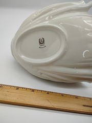 Lenox Porcelain Swan Figurine Candy or Trinket Vintage Ivory Medium 6.5”x 8.5”