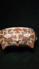Pre-Columbian pottery Chupicuaro Two Faces Bowl . 800AD- 400 AD