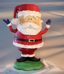Mingle & Jingle (Boxed 3 Different Bobble Head Santas) 6 /14″, 6 1/8″ & 6″
