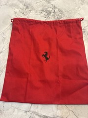 Ferrari Branded Red Dust bag/Gift Bag Drawstring Closure. Logo On Both Sides!