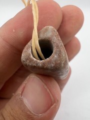 Rare Ancient Old Bactria Era Natural Triangular Jasper Stone Bactrian Bead