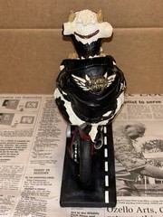 VTG Enesco Harley Davidson Motorcycle Parastone Cow Bull Holsteins Statue