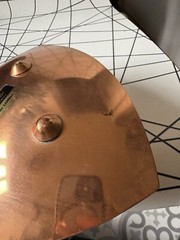 Copper Craft Art trinket Dish X 2 MCM retro modernist triangular