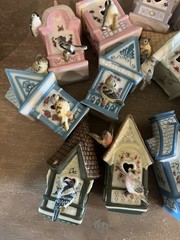 12 Bradford Editions 2000Home Is Where The Heart Is Porcelain Birdhouse Ornament