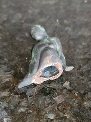 Vintage Cast Metal La Petite Sirene of Denmark Little Mermaid Figurine 2″ Patina