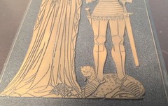 Medieval Tomb Brass Rubbing Jay Peryent & Wife Digswell, Hertfordshire,England