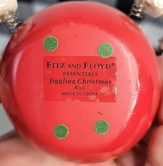 Jiggling Santa Ceramic Figurine Fitz & Floyd Gift Gallery Christmas Bobblehead