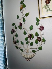 Vintage Ugaco Metal Floral Wall Decorations