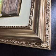 Vintage 3D Fruit Basket Wall Art in Ornate Gold Frame Italian 16”X12” Art Deco