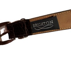Brighton Brown Leather Belt Women’s Sz M Silver Buckle 32”