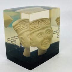 Rare Colombia Veracruz Laughing Head Statue In Resin Governor Patricio Calero 26