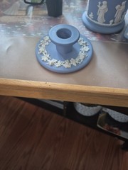 Wedgwood Blue & White Jasperware Lot Of Five Pcs Vintage See Photos