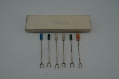 Vintage Metropolitan Museum of Art Decorative Picks Skewers Set of 6 in Box MCM