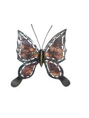 3 Vintage Home Interior Metal Brass Copper Tin Butterflies Wall Decor