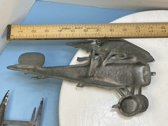 VINTAGE 1975 HOMCO USA DECOR METAL AIRPLANE 1232-BX-B TRI-WING++ 🇺🇸 LOT X3