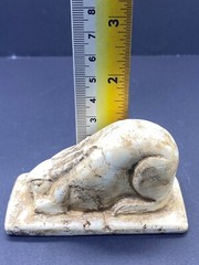 Authentic Old Egyptian Antiquities Natural Carmel Stone A Rabbit Statue