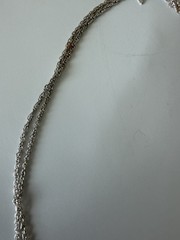 Vintage Silver Noav rhinestone station Y Necklace 18″