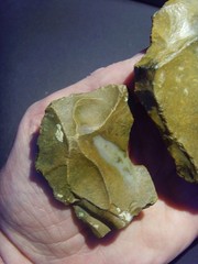Lower Paleolithic – Three Fine Acheulean scrapers. c.450,000 BP.