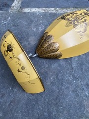 Antique French Tole Metal Lavabo Wall Fountain Basin Handpainted