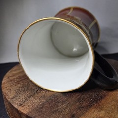 Art Nouveau Limoges Painted Stein with Sought After Grape Style Design of 1903