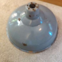 Vintage 1950s enamel lamp shade