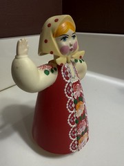 Vintage 1960s Russian Dancing Doll Pendulum Motion Bobble Head w/Box