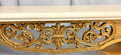 Vintage Syroco Gold Wall Shelf Faux Marble Top Hollywood Regency 22″ USA
