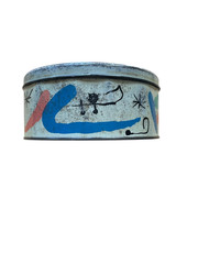 JUAN MIRO. Vintage Cookie Tin with Artwork – Collectible- Spain Art. 1968