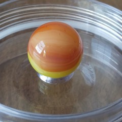 .71″ Vintage Sunburst Sunrise Orange UV Yellow Akro Vitro Marble