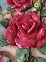 3D Rose Art Handmade Italy Matthias Huber In Original Box 16 Inch x 12 Inch