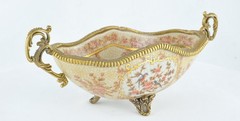 Art Deco Style Bowl Soapdish Flower Art Nouveau Style Porcelain Porcelain