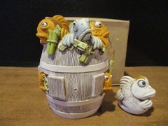 Harmony Kingdom Firkin Hell Shooting Fish in Barrel Orange Eyebrows LE SGN