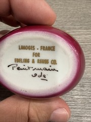 Limoges France White & Gold Floral Bouquet Design Porcelain Egg Trinket Box 3 In